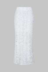 "3D Floral Textured Skirt"