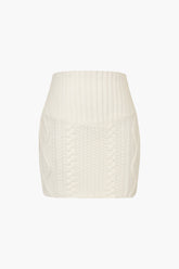 "Cable Knit Mini Skirt"