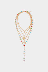 "Alloy Colorful Crystal Necklace"