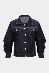 "Denim Buttoned Pocket Outerwear"