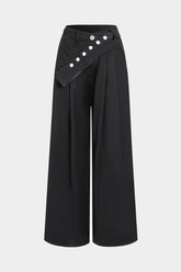 "Asymmetrical Straight Leg Pants"