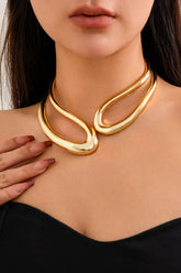 "Cut Out Asymmetrical Necklace"