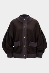 "Corduroy Patchwork Pocket Jacket"