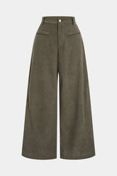 "Corduroy Wide Leg Trousers"