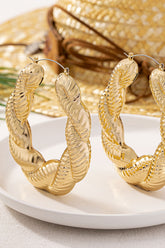 "Alloy Twist Retro Earrings"