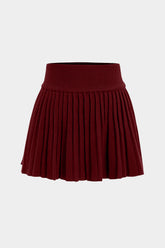 "Basic Knit Pleated Skirt"