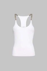"Chain Decor Sleeveless Tank Top"