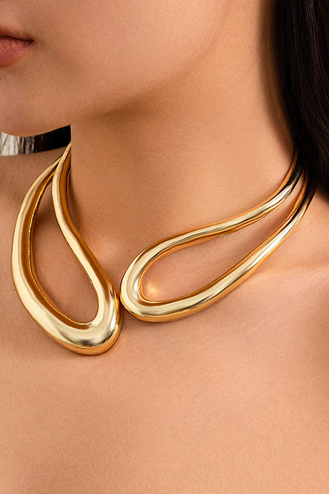 "Cut Out Asymmetrical Necklace"