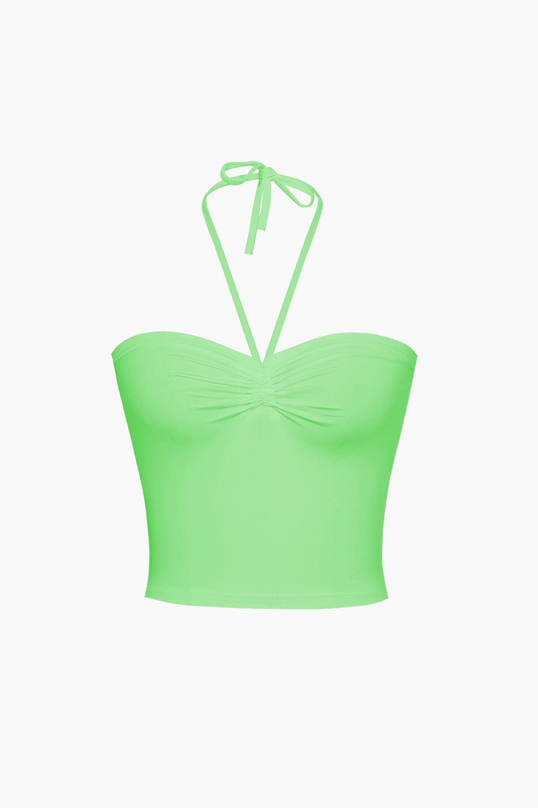 "Basic Halter Neck Ruched Cami Top"