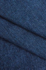 "Denim Button Cut Out Midi Dress"