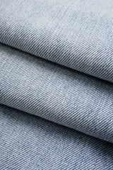 "Denim Asymmetrical Ripped High Waist Straight Leg Jeans"