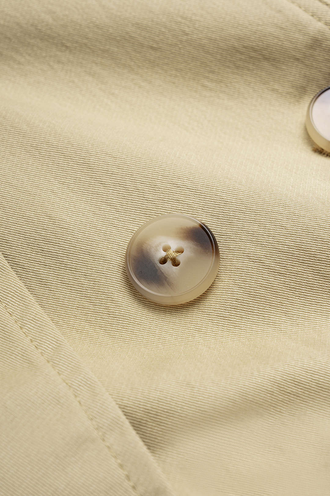 "Belted Button Shawl Stitching Detail Vest"
