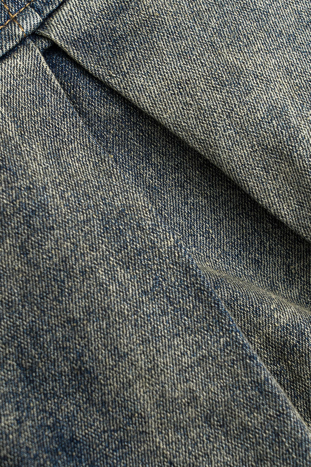 "Denim High Waist Patchwork Skirt"