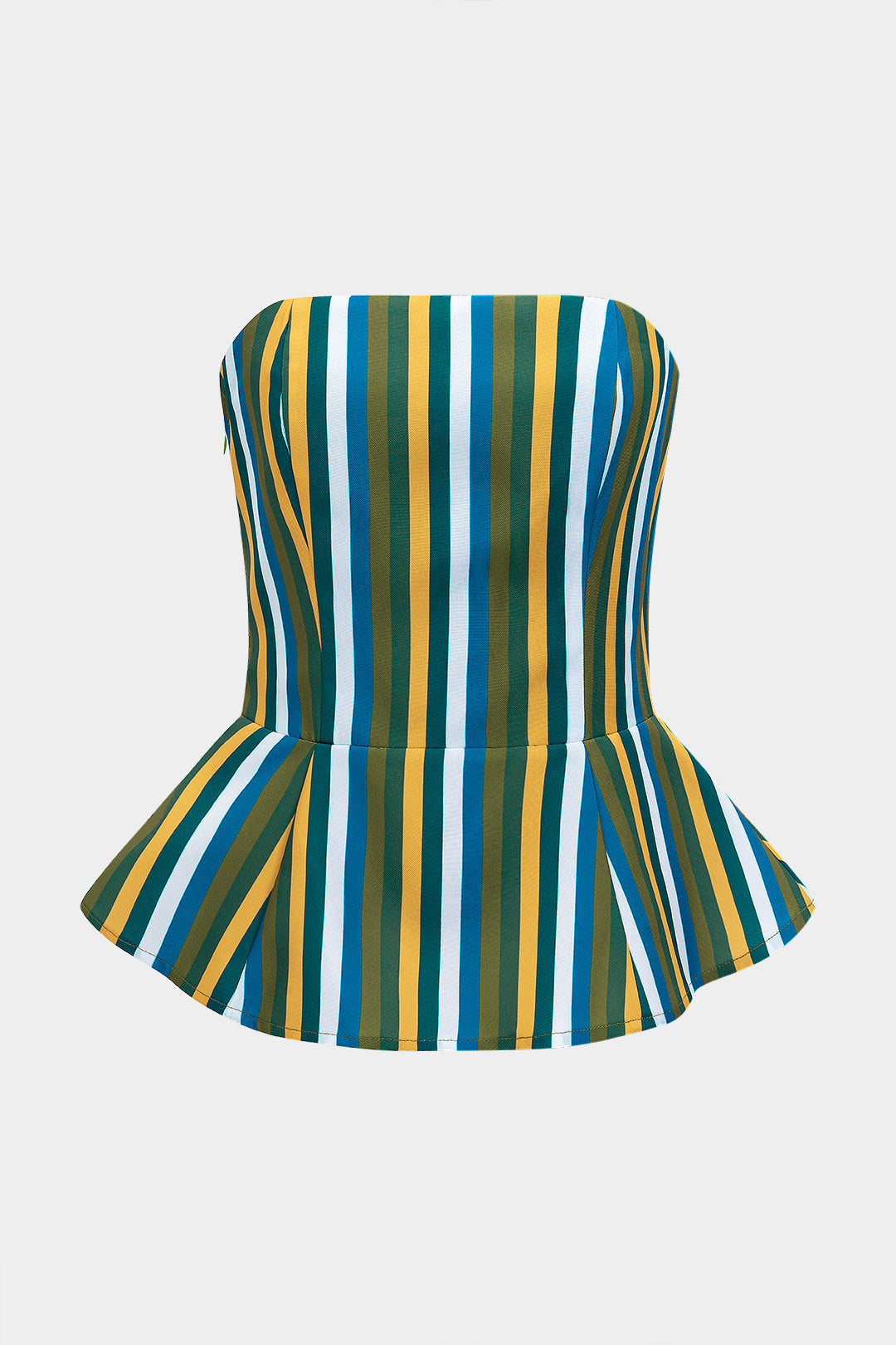 "Contrast Stripe Strapless Tube Top"