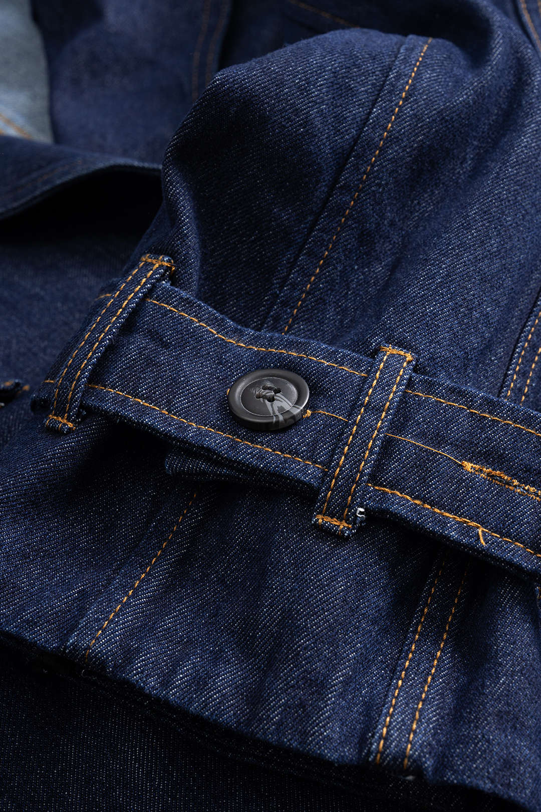 "Denim Belted Asymmetrical Outerwear"