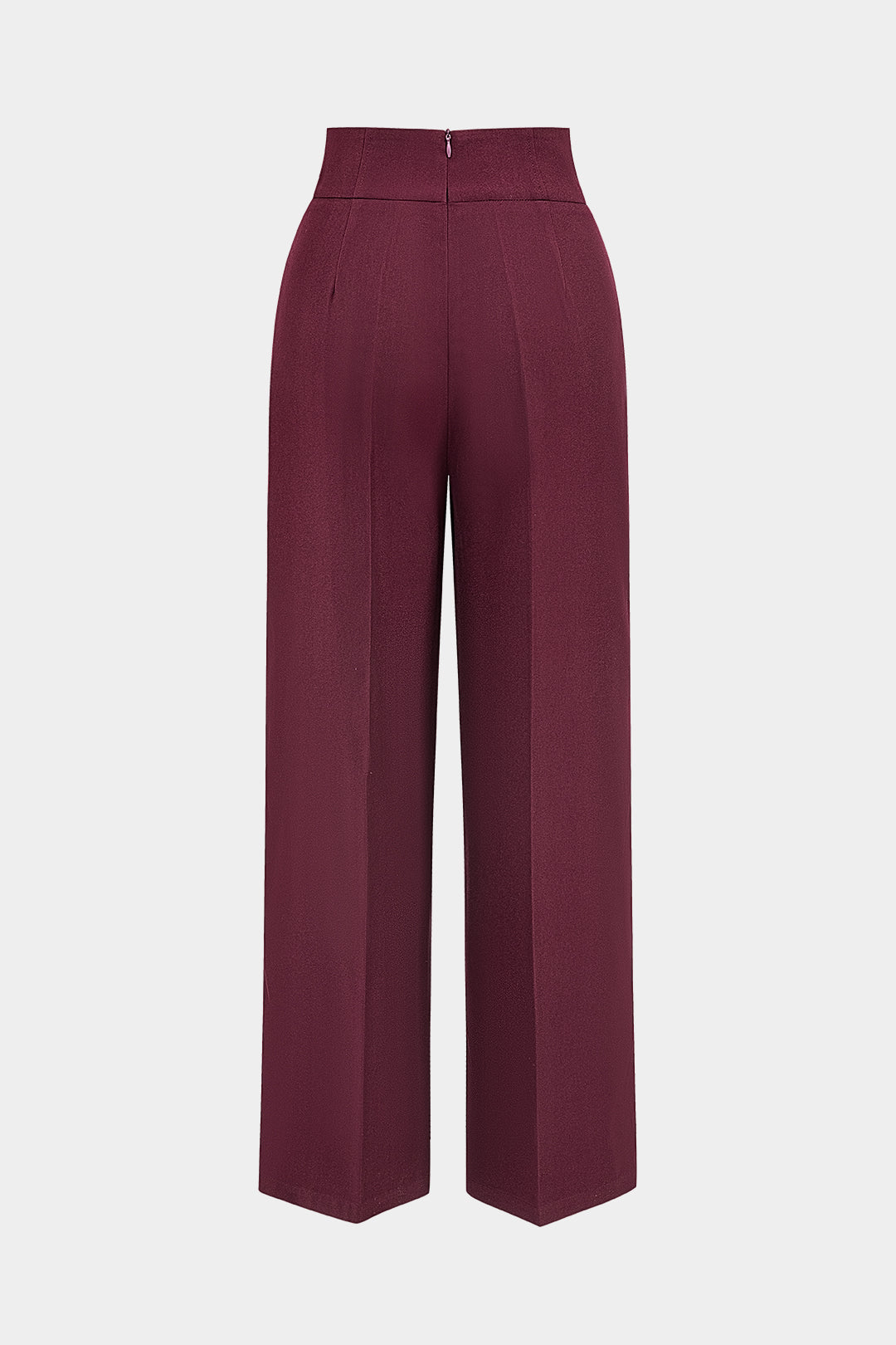 "Basic High-Waisted Wide Leg Trousers"