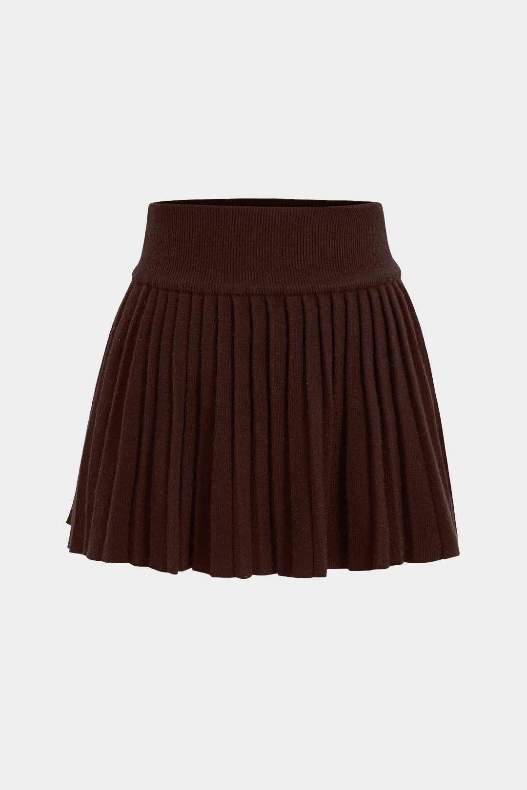 "Basic Knit Pleated Skirt"
