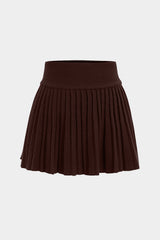 "Basic Knit Pleated Skirt"