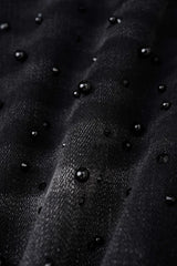 "Denim Floral Hollow Out Rhinestone Decor Jeans"