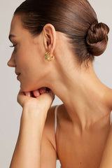"Alloy C-Shaped Irregular Earrings"