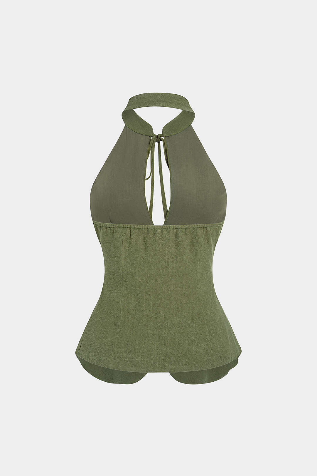 "Cut Out Tie-Up Backless Tank Top"