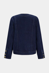 "Denim Metallic Button Pocket Outerwear"