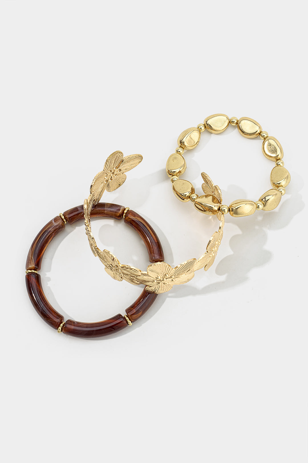 "Alloy Floral Beaded Bracelets"