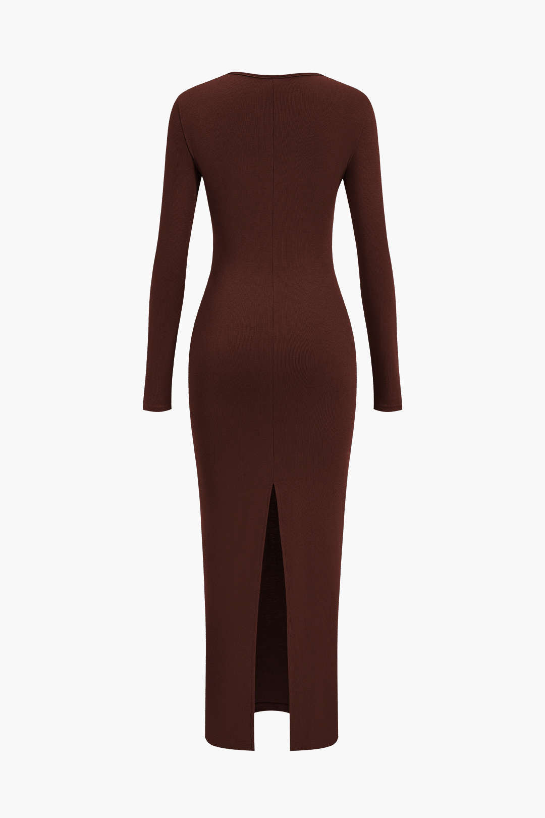 "Asymmetrical Neck Slit Maxi Dress"