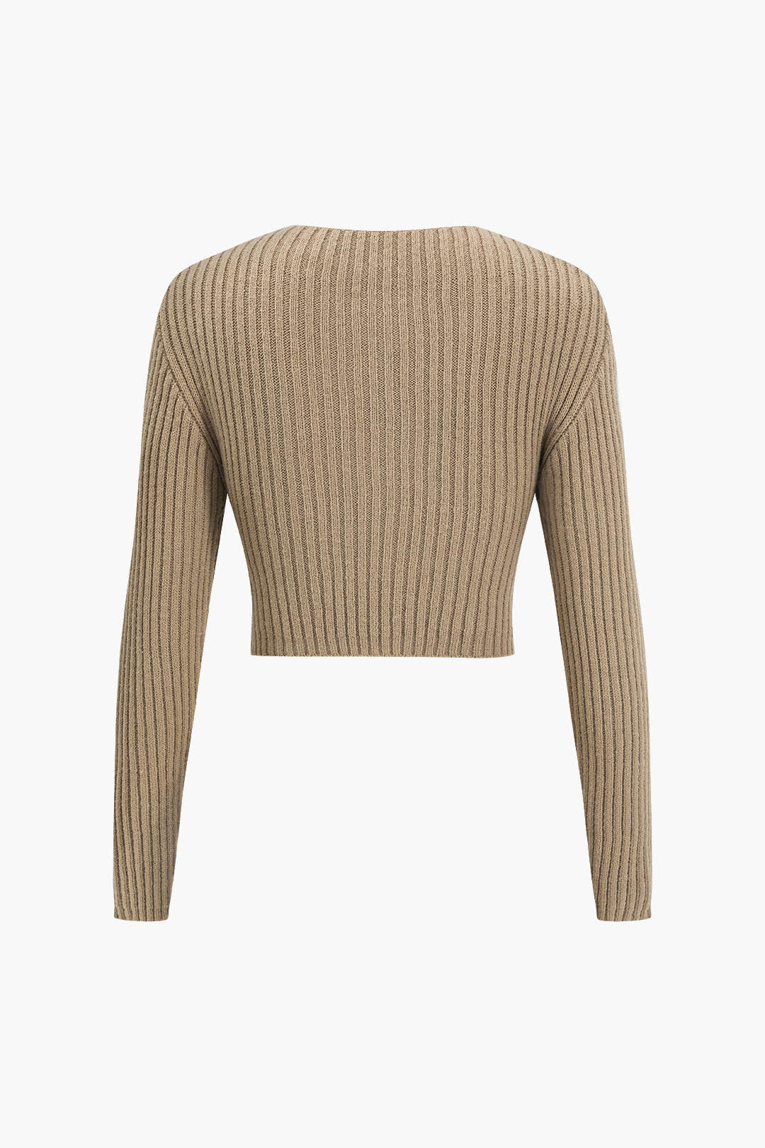 "Crossed Sweater Long-Sleeve Top"