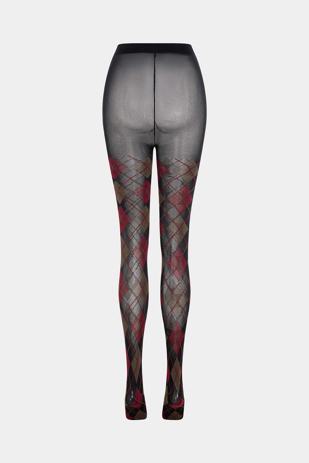 "Contrast Argyle Print Tights"