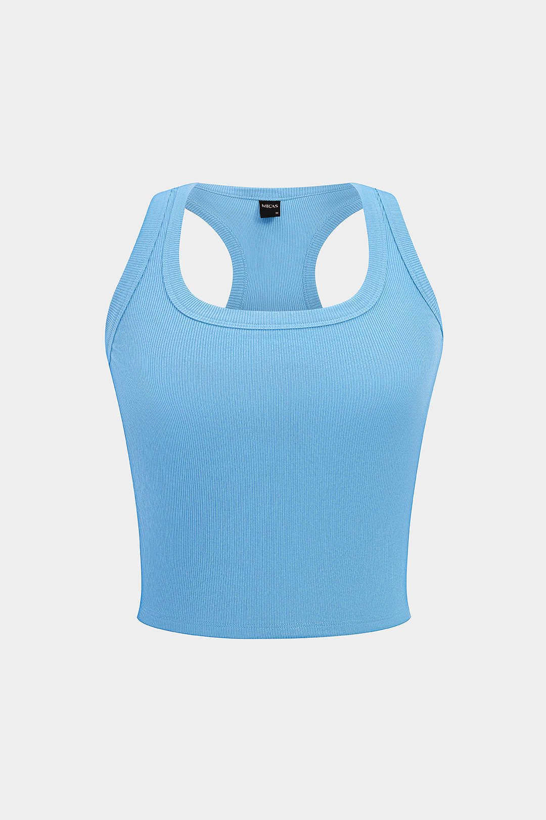 "Basic U-Neck Crop Tank Top"