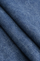 "Denim Asymmetrical Pocket Skirt"