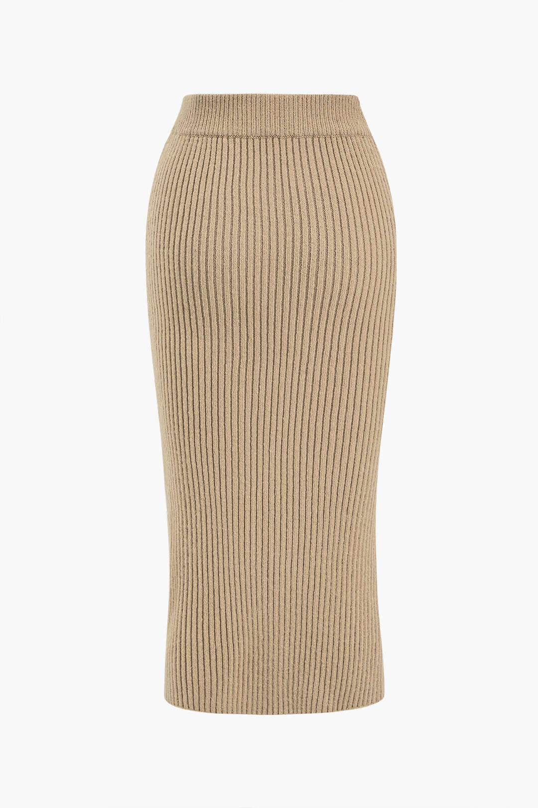 "Crossed Sweater Asymmetrical Midi Skirt"
