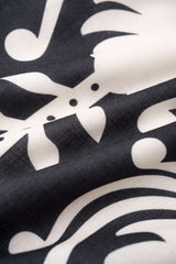 "Coconut Palm Print Linen Crossed Tie-Up Sleeveless Mini Dress"