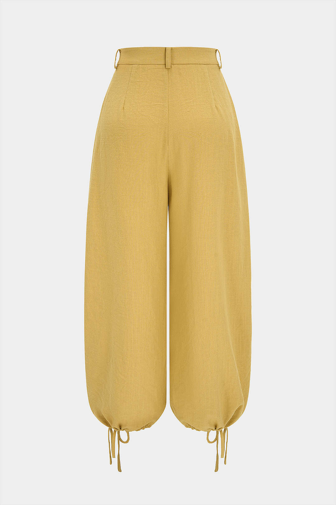 "Button Pocket Tie-Up Pants"