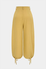 "Button Pocket Tie-Up Pants"