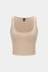 "Contrast Asymmetrical Round Neck Two-Piece Short Sleeve Top"