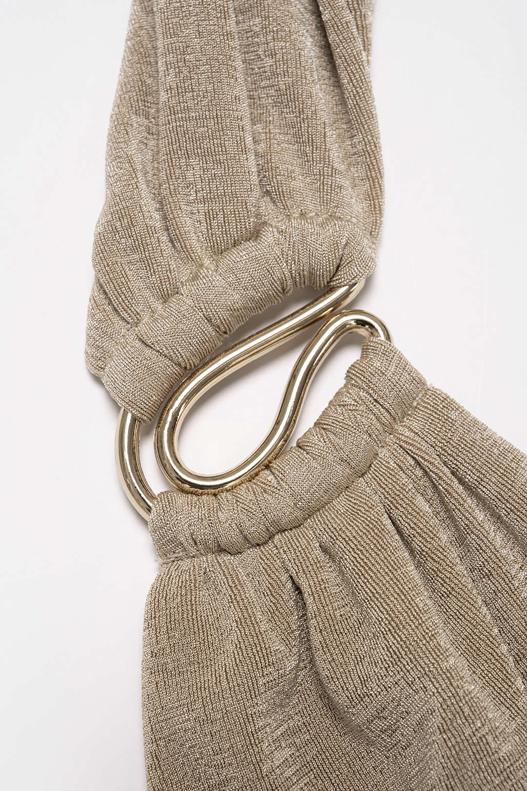 "Crossed Ruched Twist Knot Halter Sleeveless Top"