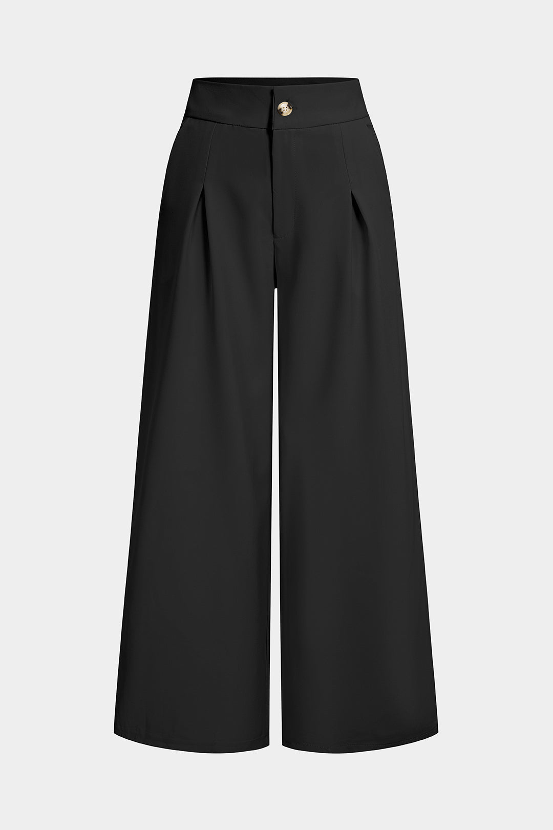 "Button Wide-Leg Pants"