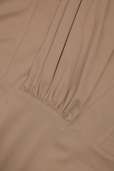 "Asymmetrical Ruched Corset Zipper Long-Sleeve Bodysuit"