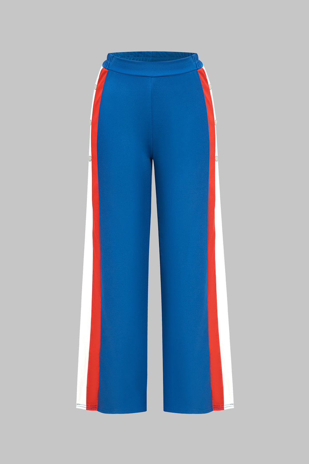 "Color Block Wide Leg Trousers"