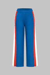 "Color Block Wide Leg Trousers"