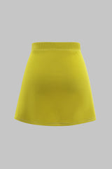 "Asymmetrical Patchwork Skirt"
