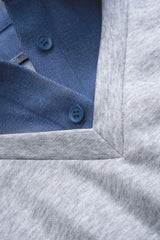 "Contrast Patchwork Long-Sleeve Top And Shirred Waistband Drawstring Trousers Set"