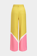 "Contrast Wide Leg Trousers"