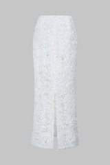 "3D Floral Textured Skirt"