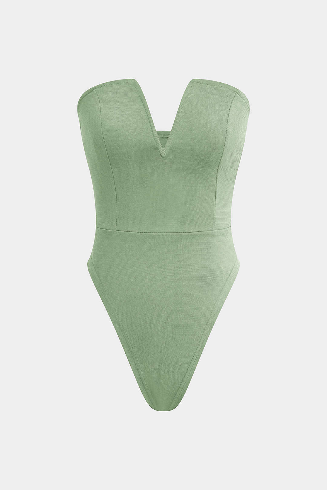 "Basic V-neck Strapless Bodysuit"