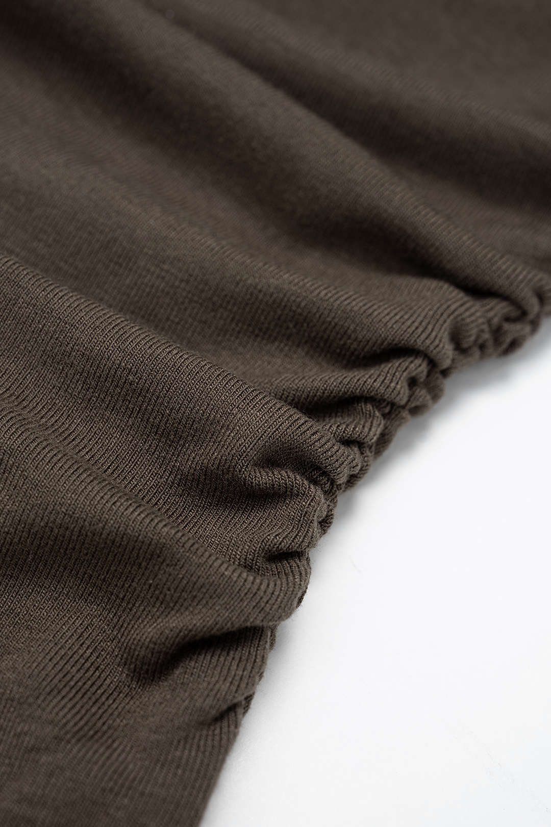 "Asymmetrical Neck Long-Sleeve Top And Stitching Detail Skirt Set"