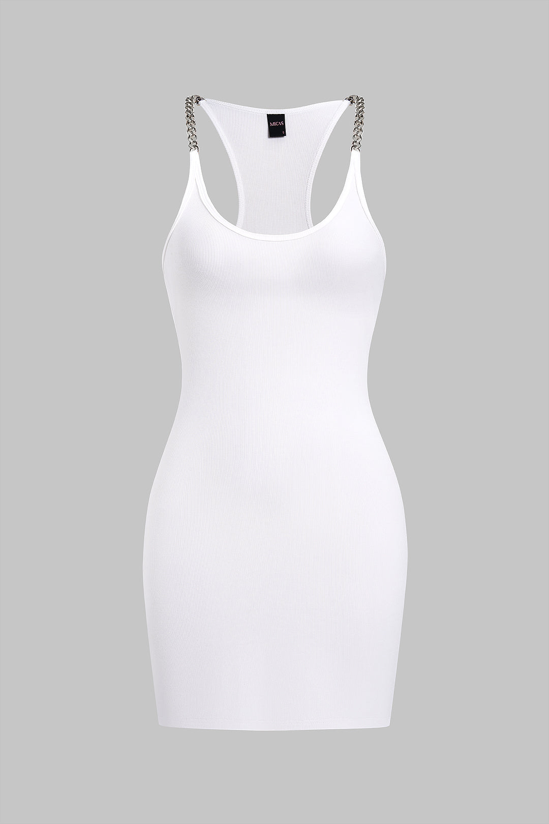 "Chain Decor Sleeveless Mini Dress"