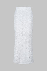"3D Floral Textured Skirt"